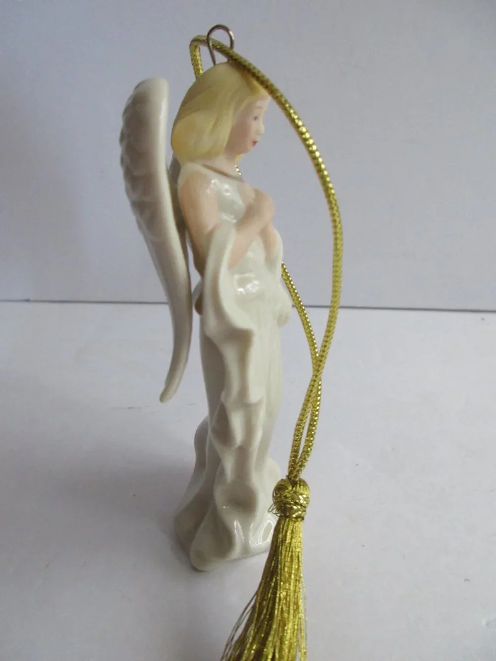 Lenox Angel Porcelain Christmas Ornament Christmas Tree Decoration Gold Tassel